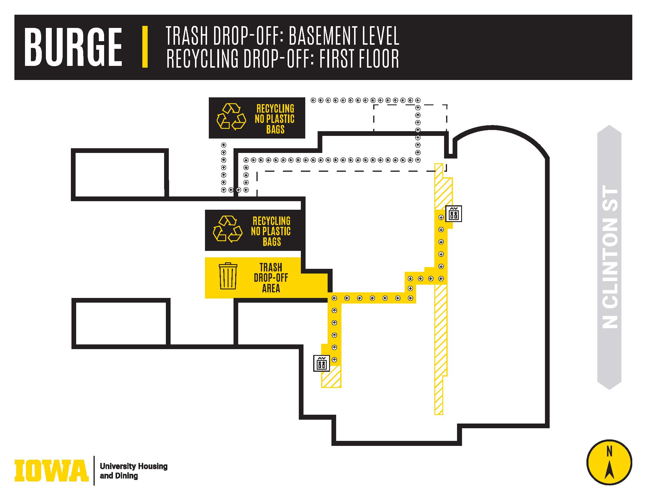 Burge Trash and Recycling Map