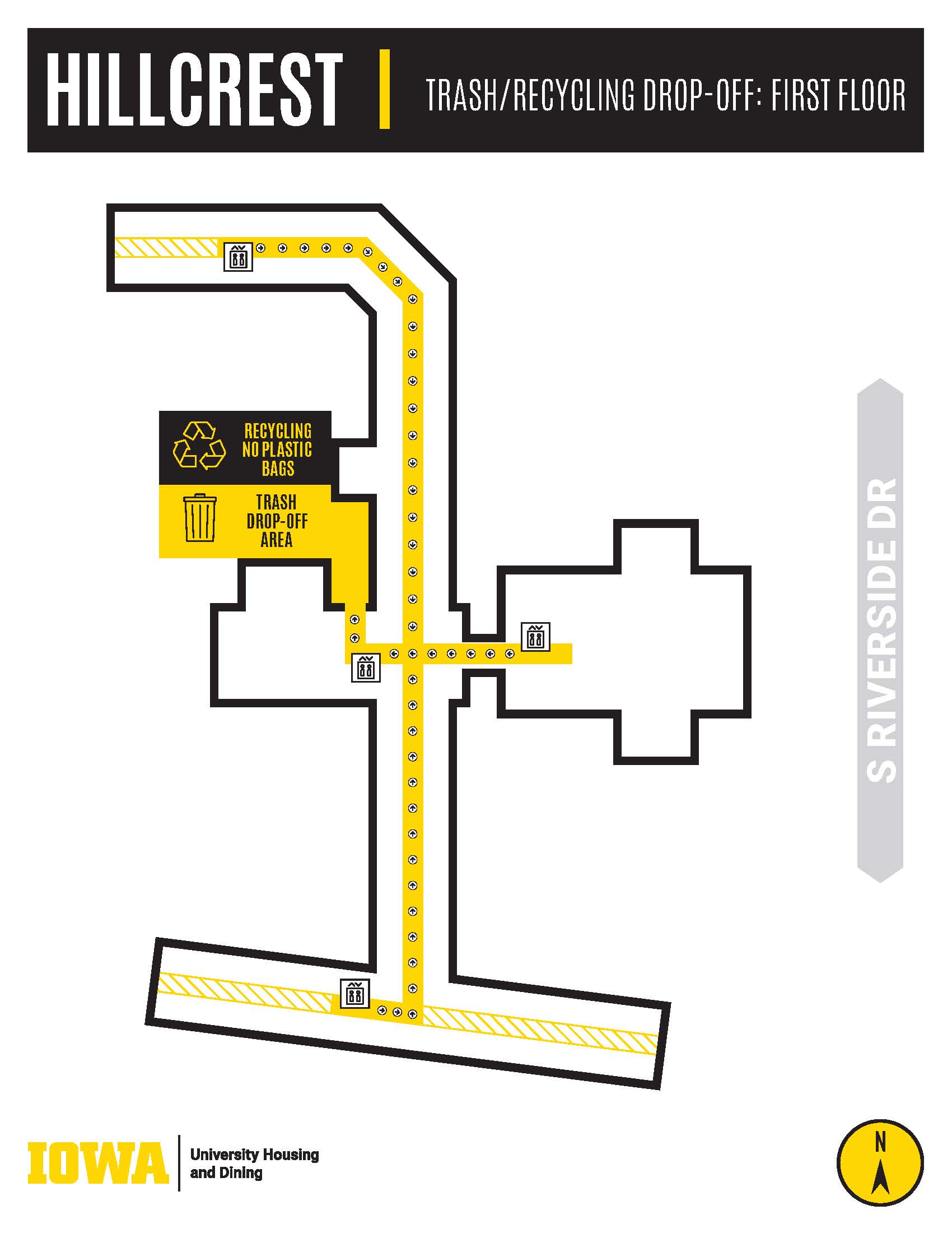 Hillcrest Trash and Recycling Map