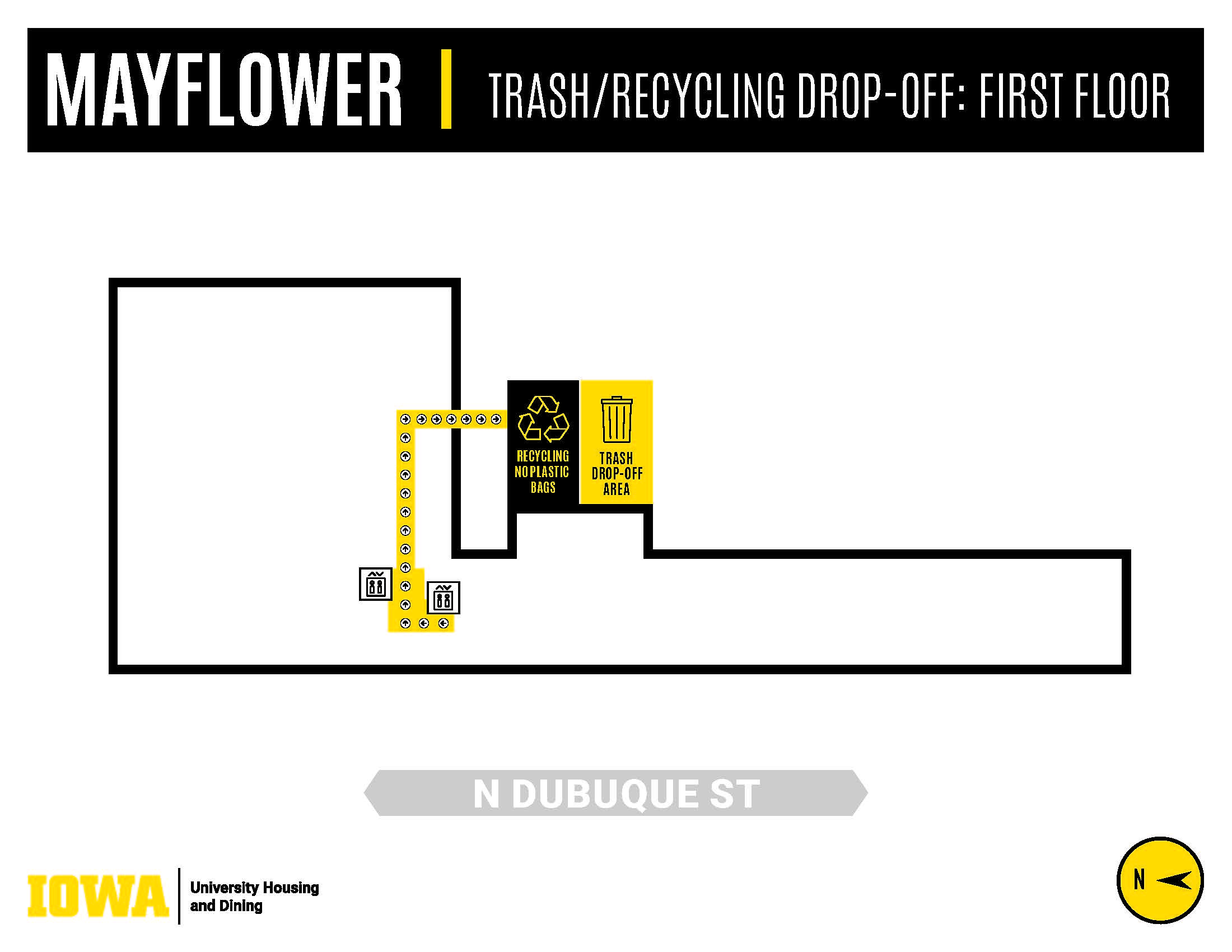 Mayflower Trash and Recycling Map