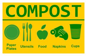 Recycling Bin Cleartainer Signage 11x17 compost