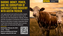 "Barons: Money, Power, and the Corruption of America's Food Industry" with Austin Frerick 