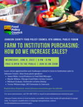 Farm to Institution Purchasing: How do we increase sales? 