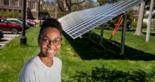 Avery Barnett ’21, who worked with solar power as a summer intern at a power company in Barbados