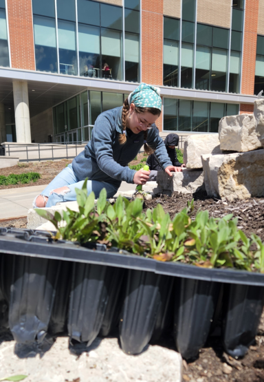 Student Gardening 