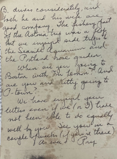Shirley Briggs and Rachel Carson Connection