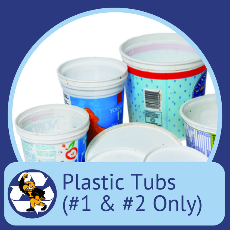 Plastic Tubs (#1 & #2 Only)