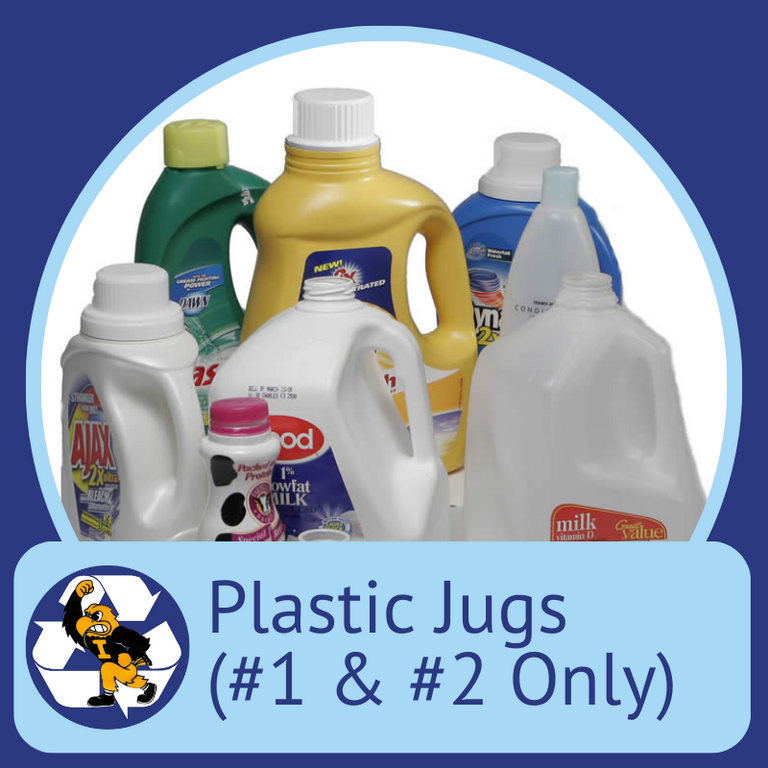 Plastic Jugs (#1 & #2 Only)