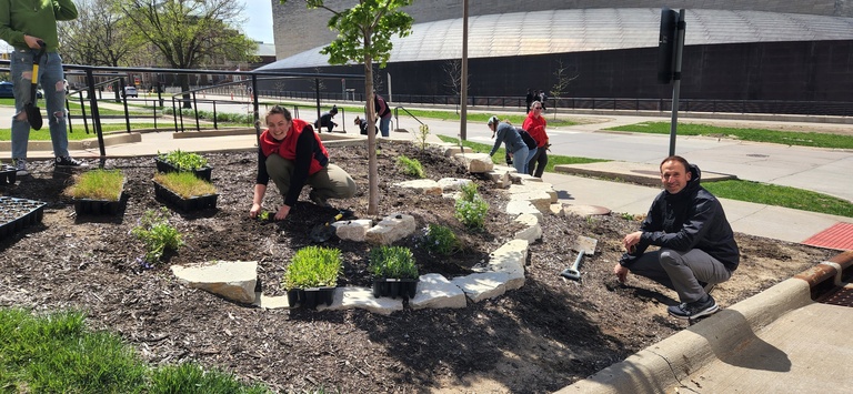 Planting a Bee Campus Garden at Catlett and Chemistry