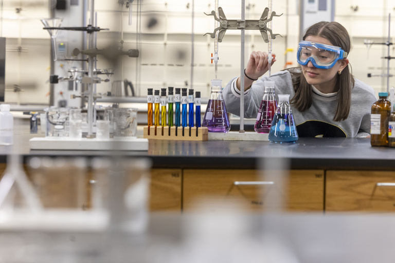 Woman working in lab