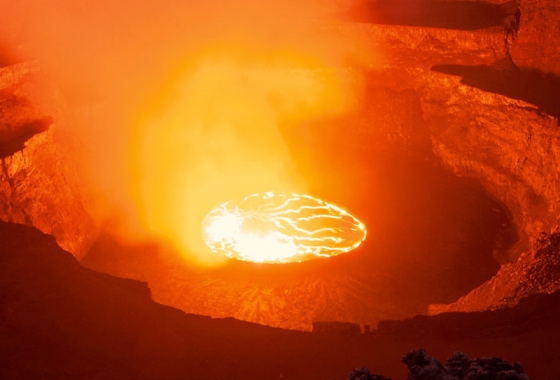 lava in volcano