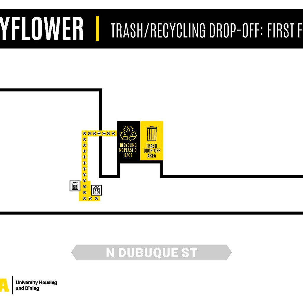 Mayflower Trash and Recycling Map
