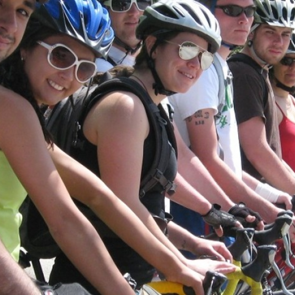 Group of people on bikes