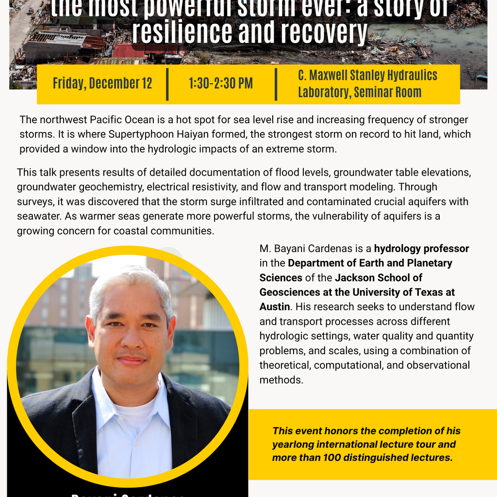 Devastation of a coastal aquifer from the most powerful storm ever: a story of resilience and recovery promotional image