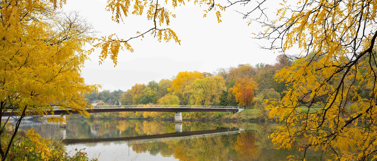 Iowa River in fall