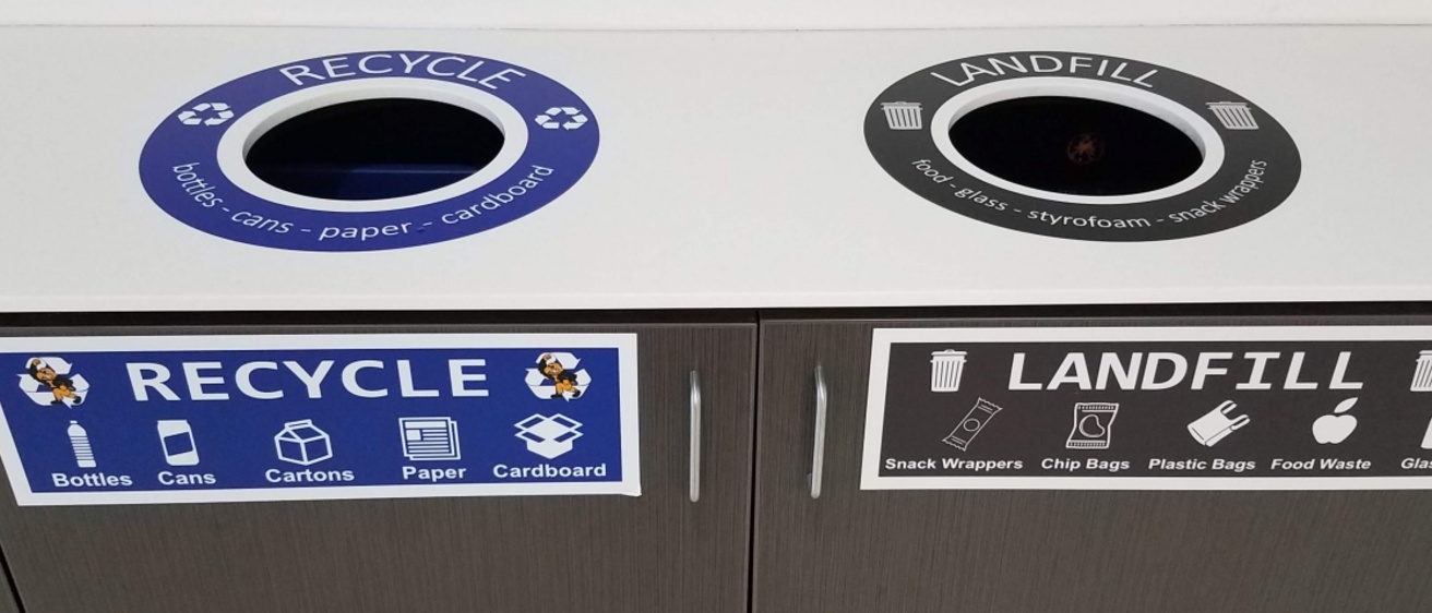 Recycle and Landfill Bin