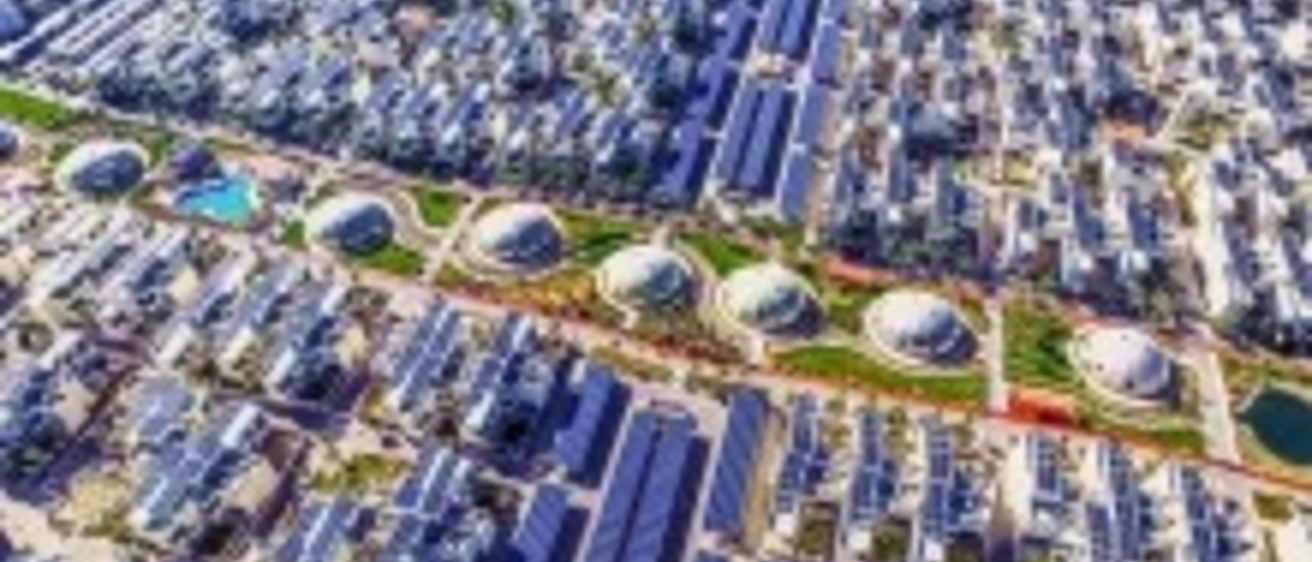 Dubai's 'Living Laboratory' in the Desert Sustainable City Filled with 'Biodome' Greenhouses and Electric Buggies is Testing Out how the UAE could Hit Target of 40% Renewable Energy by 2050