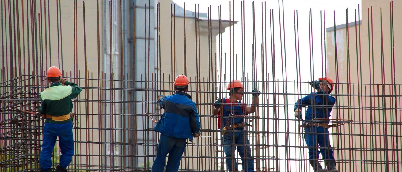 men building