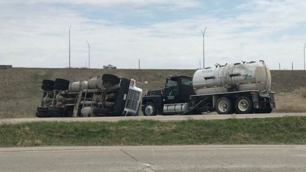 DNR is Investigating Semi Rollover for Possible Environmental Damage