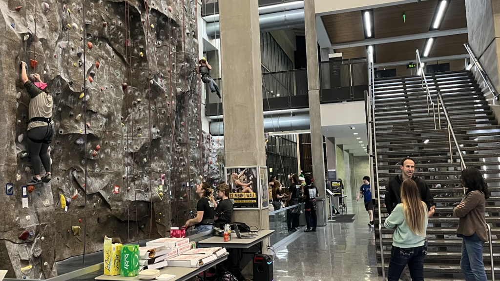 Office of Sustainability Sponsors Social at the Climbing Wall