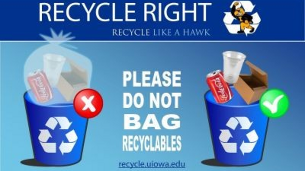 Do Not Bag Recyclables Graphic Image