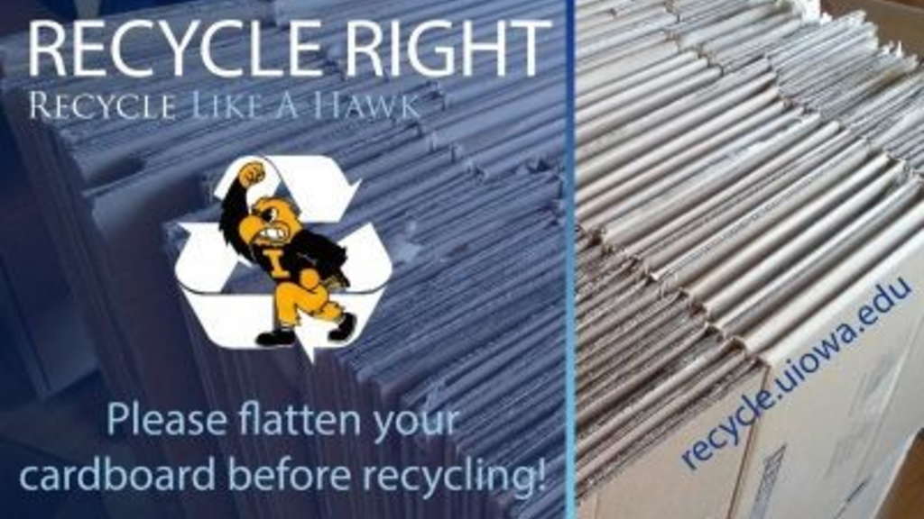 Recycle Right Flatten Cardboard Graphic Image
