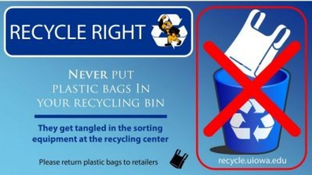 Recycle Right Plastic Bags Graphic Image